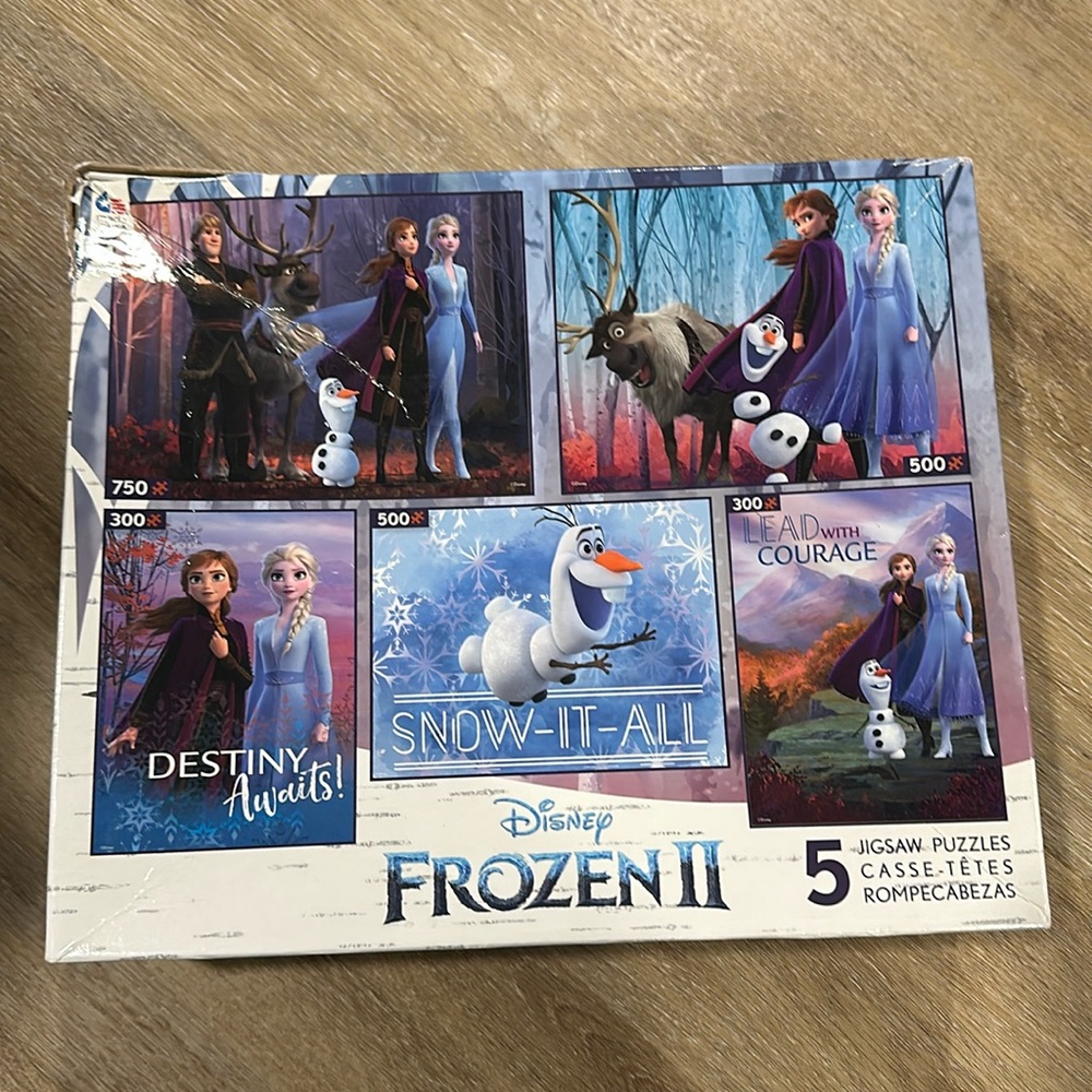 kids frozen II 5 jigsaw puzzles